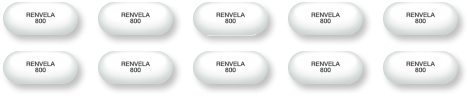 10 Sevelamer tablets